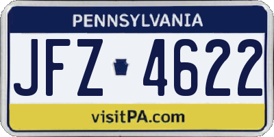 PA license plate JFZ4622
