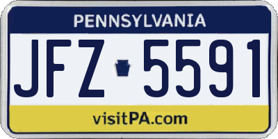 PA license plate JFZ5591