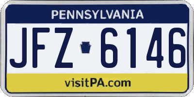 PA license plate JFZ6146