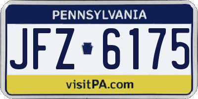 PA license plate JFZ6175