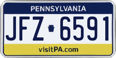 PA license plate JFZ6591