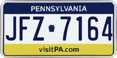 PA license plate JFZ7164