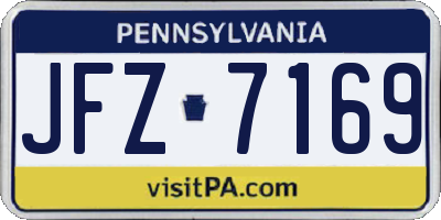 PA license plate JFZ7169