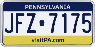 PA license plate JFZ7175