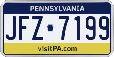 PA license plate JFZ7199