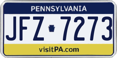 PA license plate JFZ7273