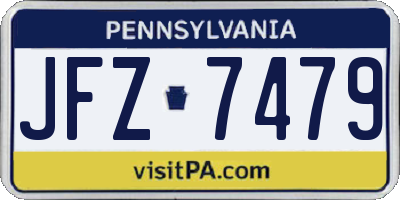 PA license plate JFZ7479
