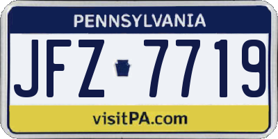 PA license plate JFZ7719