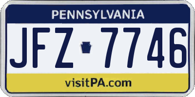 PA license plate JFZ7746