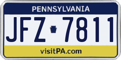 PA license plate JFZ7811