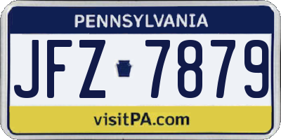 PA license plate JFZ7879