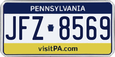 PA license plate JFZ8569