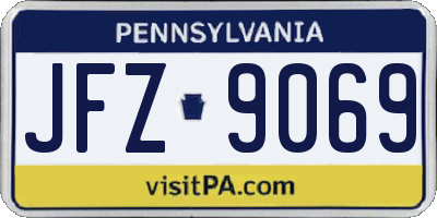 PA license plate JFZ9069