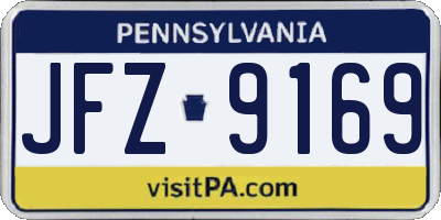 PA license plate JFZ9169