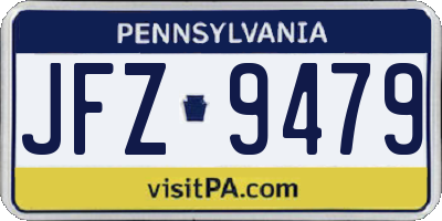 PA license plate JFZ9479