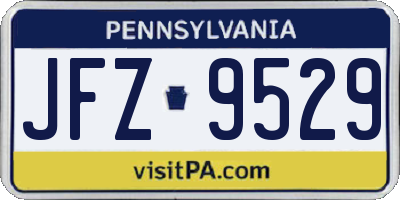 PA license plate JFZ9529
