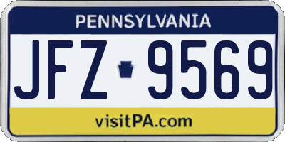 PA license plate JFZ9569