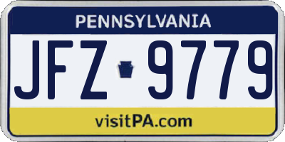 PA license plate JFZ9779