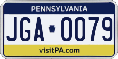 PA license plate JGA0079