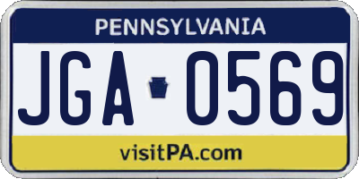 PA license plate JGA0569