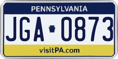 PA license plate JGA0873