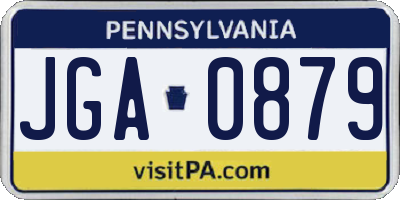 PA license plate JGA0879