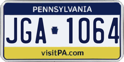 PA license plate JGA1064