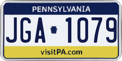 PA license plate JGA1079