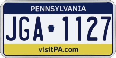 PA license plate JGA1127