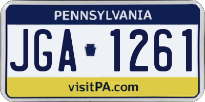 PA license plate JGA1261