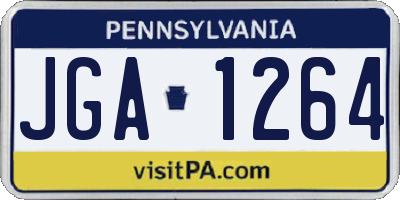 PA license plate JGA1264