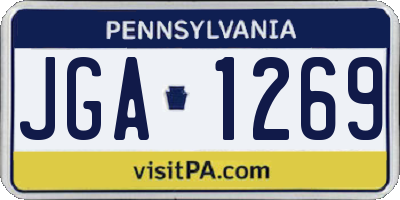 PA license plate JGA1269