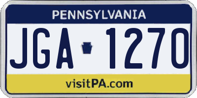 PA license plate JGA1270