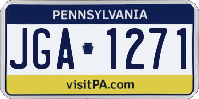 PA license plate JGA1271