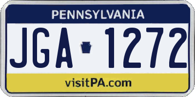 PA license plate JGA1272
