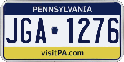 PA license plate JGA1276