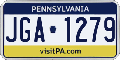 PA license plate JGA1279