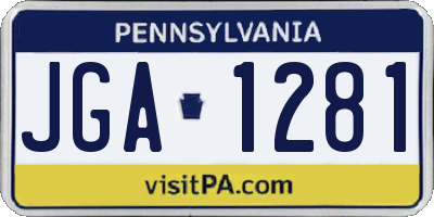 PA license plate JGA1281