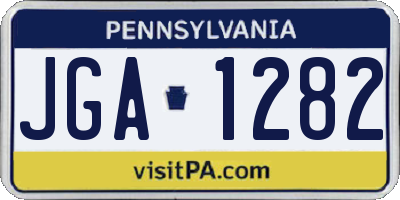 PA license plate JGA1282