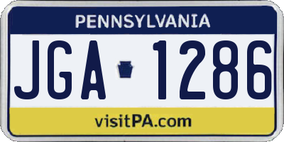 PA license plate JGA1286