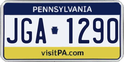 PA license plate JGA1290