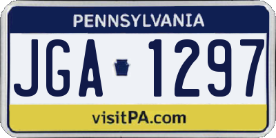 PA license plate JGA1297