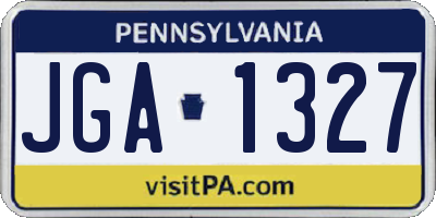 PA license plate JGA1327