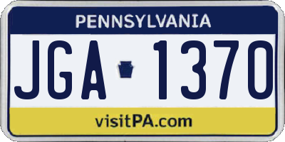 PA license plate JGA1370