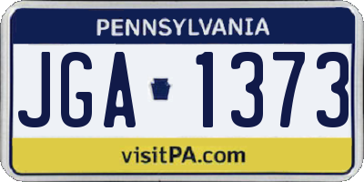 PA license plate JGA1373
