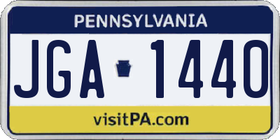 PA license plate JGA1440