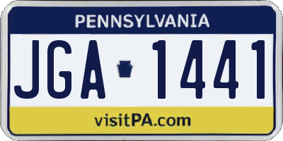 PA license plate JGA1441
