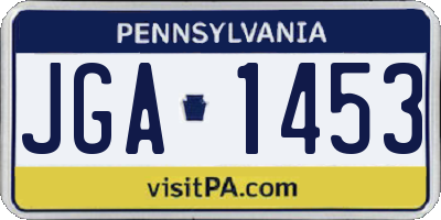 PA license plate JGA1453