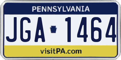 PA license plate JGA1464