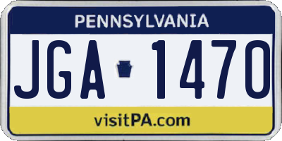 PA license plate JGA1470